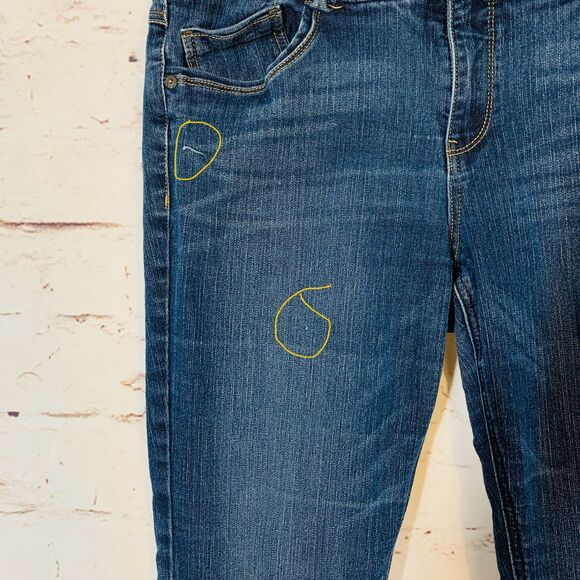 Democracy Skinny Jeans Size 14 Women’s Dark Wash Absolution Stretch Denim Pants - Picture 6 of 9